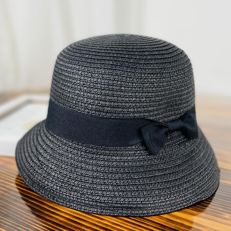 Sun hat that covers the face, small bucket hat, beach fisherman hat, women's straw hat, straw-braided small brim, sun protection, summer fashion