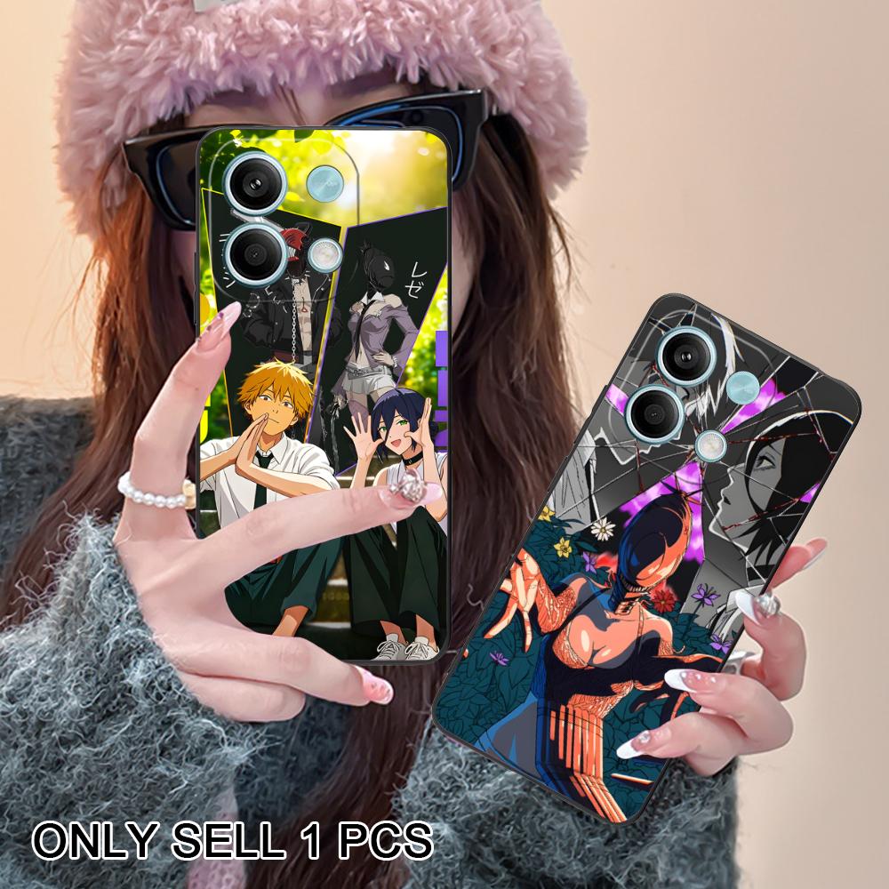 Anime Chainsaw Matte TPU Mobile Phone Case for POCO M7 M6 M5 M4 M3 X7 X6 X5 X4 X3 Pro GT 5G Colorful Printing Cover