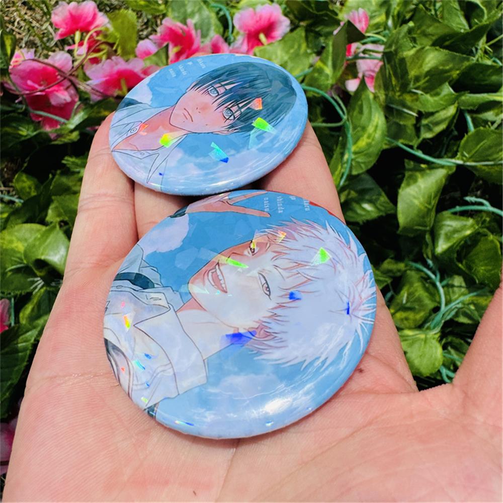 58mm Anime The Summer Hikaru Died Tsujinaka Yoshinori Cosplay COSTUME Badge Pin SPTE Tinplate Brooch Prop Xmas Gift