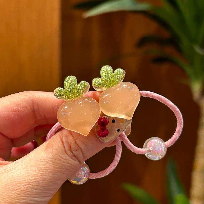 2PCS New Lovely Eggplant Girls Elastic Hair Bands Hair Accessories Children Hair Ties Baby Headwear