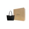 Coach North 32 Metalen Logo Leren Tote Bag met textuur Dames tote Messing Zwart CR664-B4BK