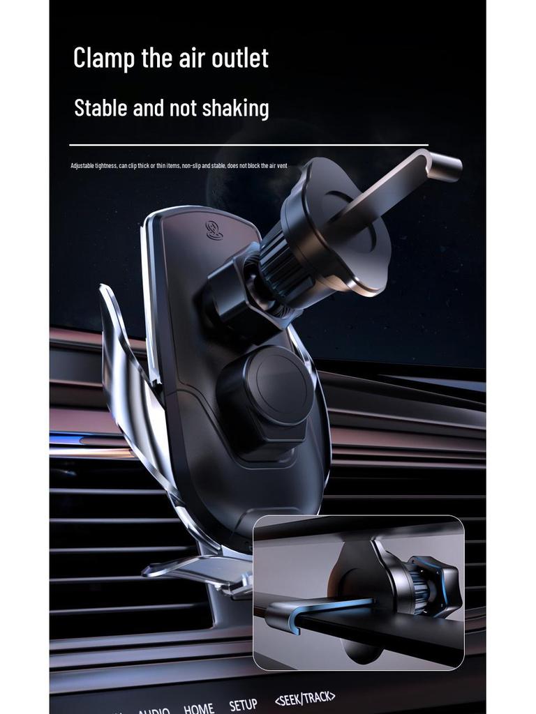 M4 Magic Clip 66W Fast Magnetic Wireless Charging Phone Holder for Car