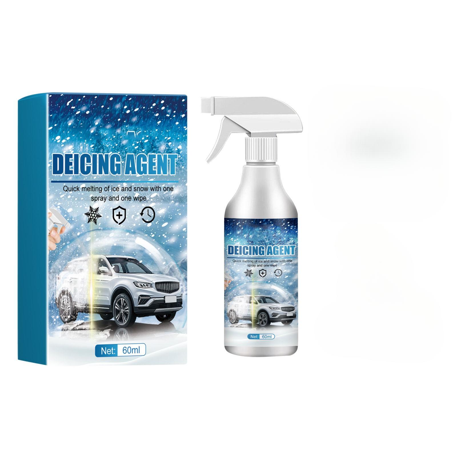 Ice Melting Snow Removal Agent, Winter Car Glass Ice Melting Snow Removal Agent Front Windshield Snow Prevention 60ml One Size синий