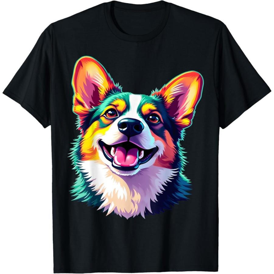 Colorful Corgi Pop Art Dog Men Women Kids T-Shirt S