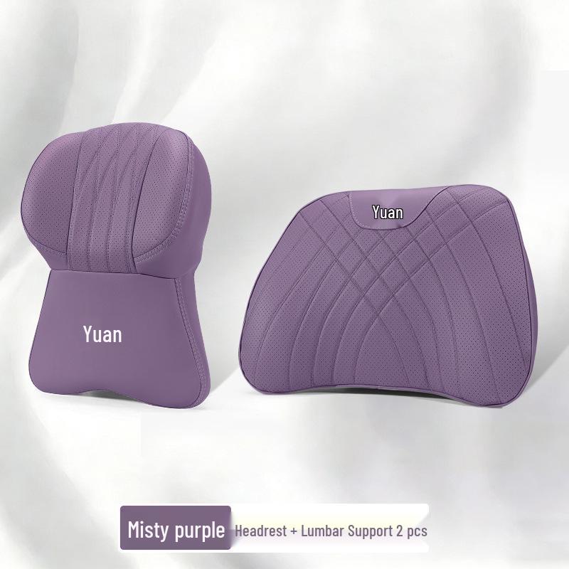 Compatible BYD Yuan PLUS/Pro/UP Car Headrest & Lumbar Support Set - Four Seasons Comfort Edition