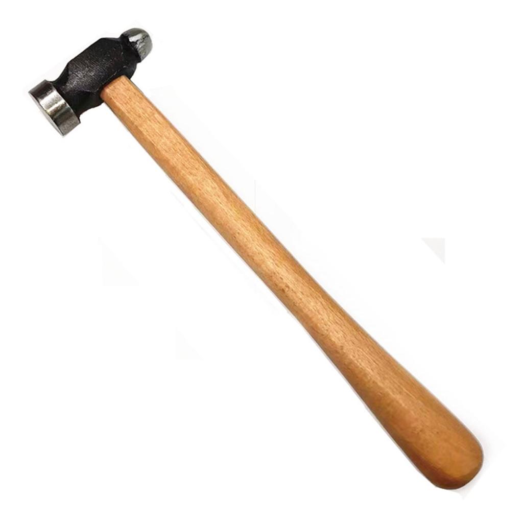 3Pieces Jewelry Making Tool Set Silicone Mat Wooden Base Iron Hammer Head Professional Stamping Hammer for Repairing