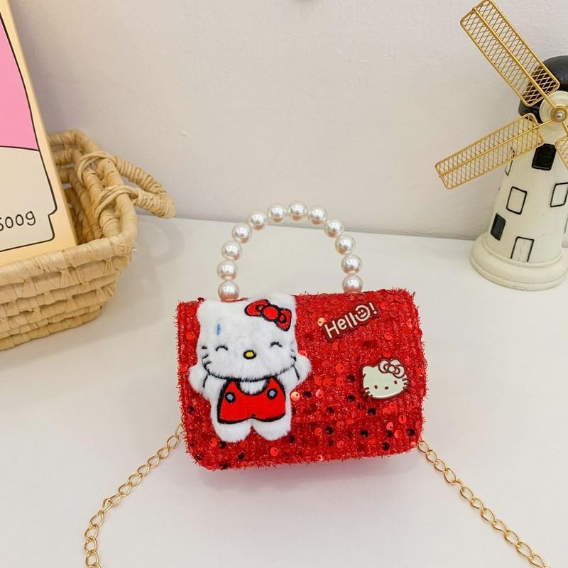 

Fun Unique And Crossbody Bag For Little Girls With Heart And Bowknot Designs For Occasion Every KT Cat Sequin