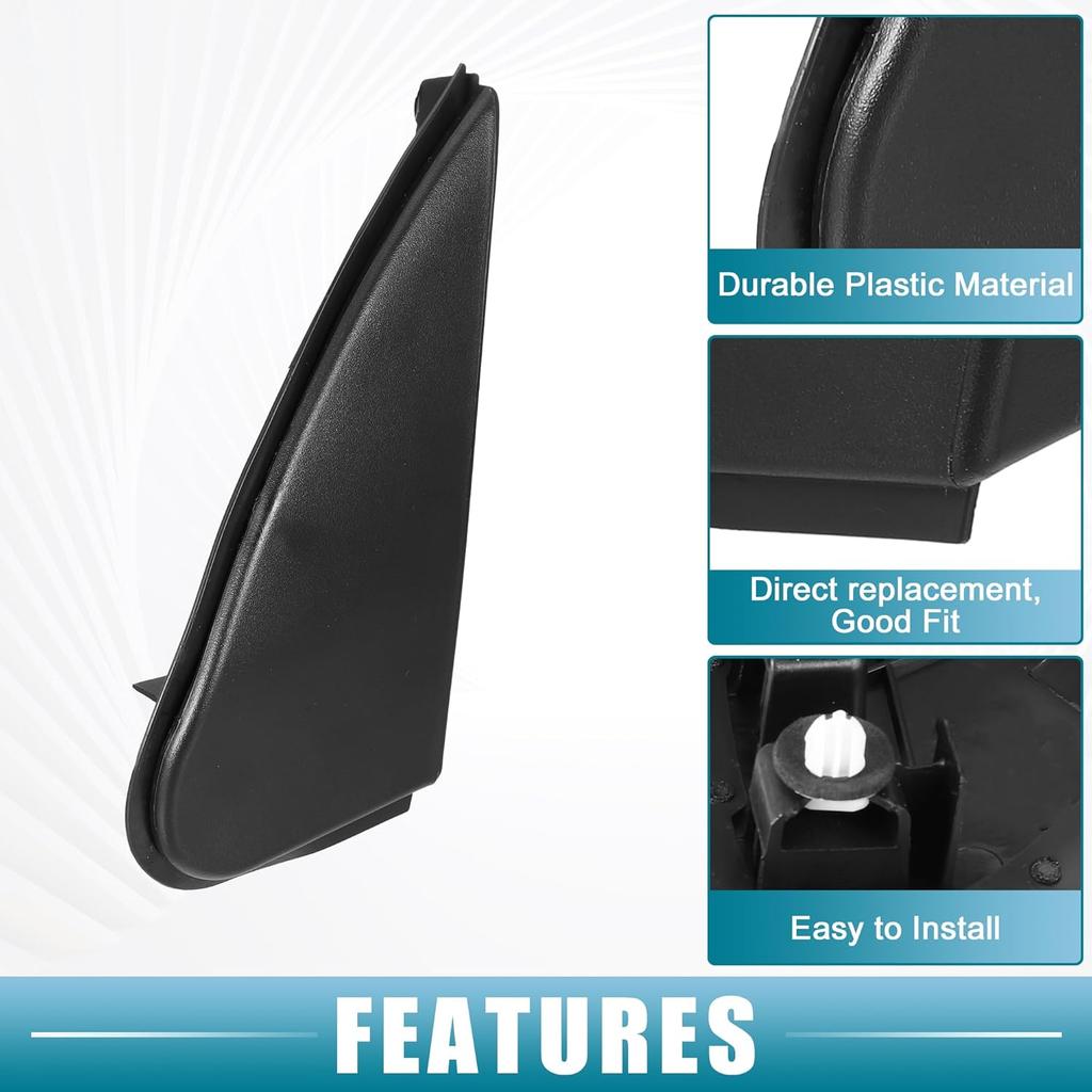 Front Left Door Mirror Corner Mudguard Triangle Cover No.6011802170 for Toyota Corolla 2014-2016 Plastic Black