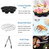 13Pcs Air Fryer Accessories Set Non-stick Safe Durable Compatible with 3.7-6.8QT Oil-free Fryer Universal Kitchen Baking Tools