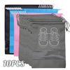 10 Stück Schuhe Aufbewahrungsorganizer Taschen Vliesstoff Reise Tragbar Schranktasche Wasserdicht Tasche Kleidung Transparent Hängebeutel