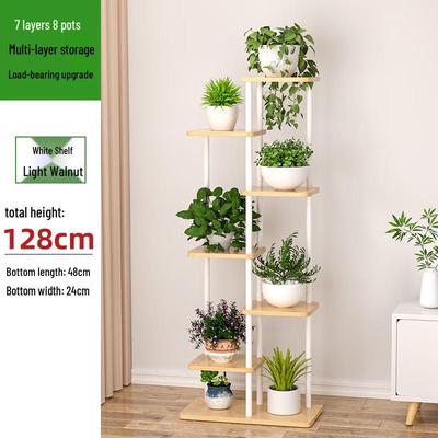 Nordic Iron Art & Wood Multi-Tier Flower Pot Stand