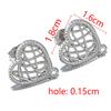 2pcs 4pcs Stainless Steel Love Heart Ear Studs Minimalist Stud Earrings Earplug for Women Girl DIY Accessories Jewelry Making