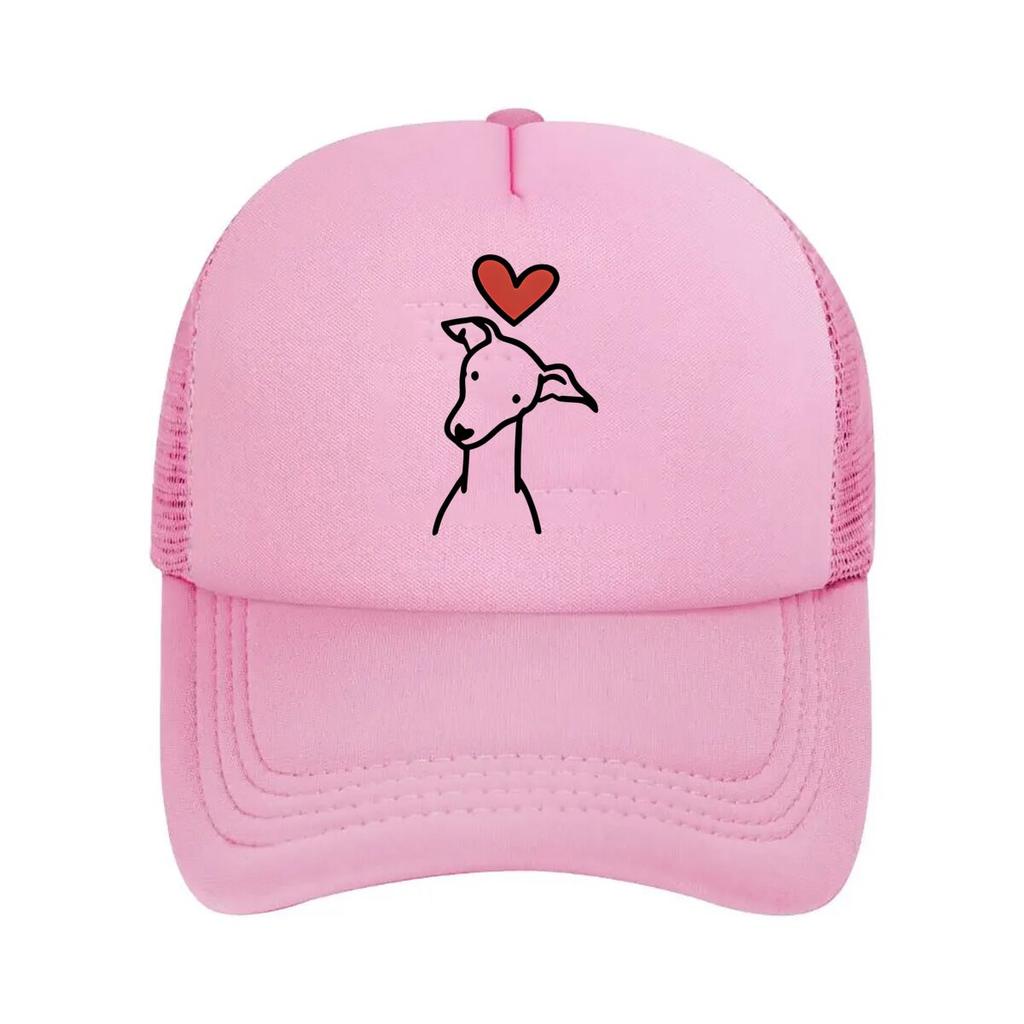 Light Blue Deer Heart Baseball Cap Mesh Baseball Cap Dad Hat Hip Hop Snapback Cap