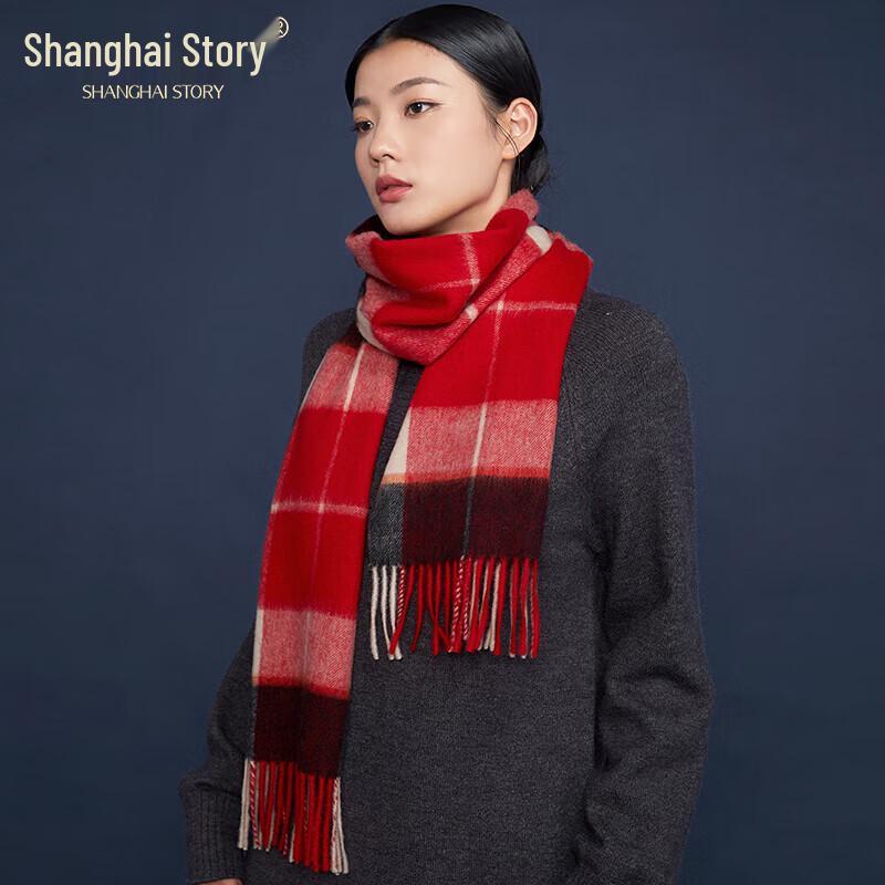 

Women s 100% Wool Plaid Scarf