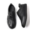 Fashion Versatile Men's Genuine Leather Shoes Black Walking Shoes Formal Business Shoe Comfortable All Day Wear Tenis Masculino Sneakers