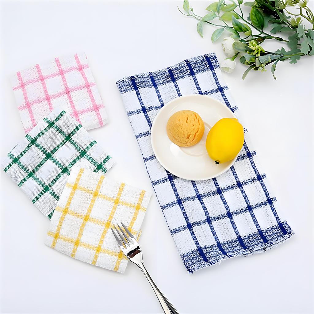 Kitchen Dishcloths for Washing Dishes 13.7x13.7 Inches Absorbent Dish Rags Cotton Scrubbing Cloths Dish Towels Sets Kitchen Dish