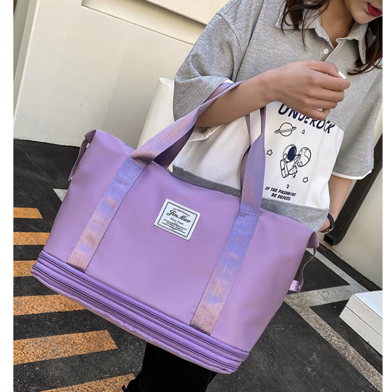 Double Layer Expansion Large Capacity Travel Bag Dry-wet Separation Handbag Lightweight Universal Outdoor Fitness Yoga Bag