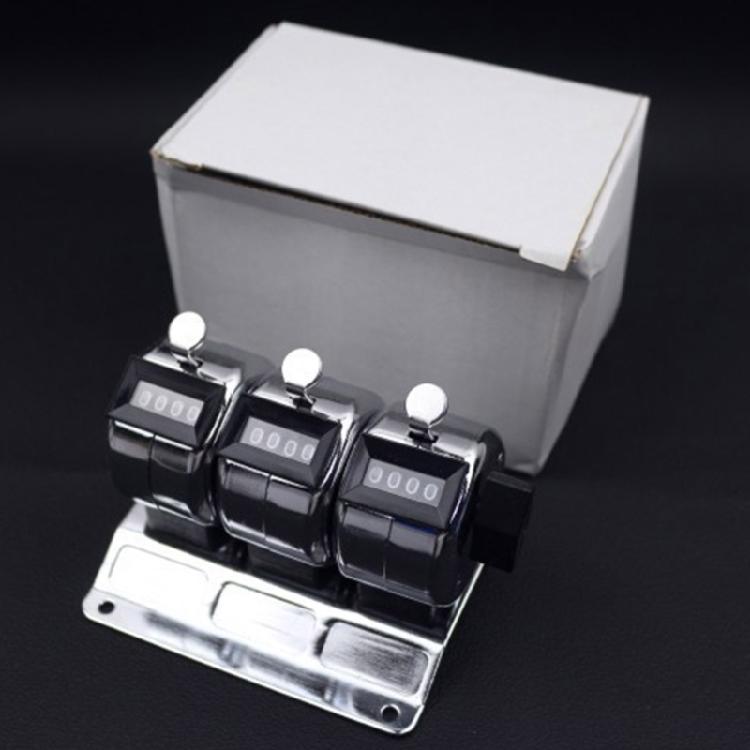 Stainless Steel Handheld Mechanical Counter Scratch Resistant Surfaces Count Rotating Resets For Inventory Management