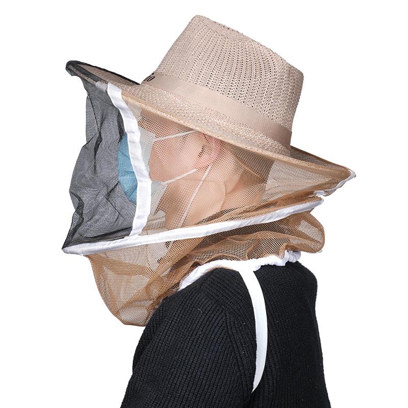 1pcs Beekeeping Hat Beekeeper Net Mosquito Hat Bee Insect Outdoor Bug Mesh Mask Head Protective Cap Beekeeping Tools