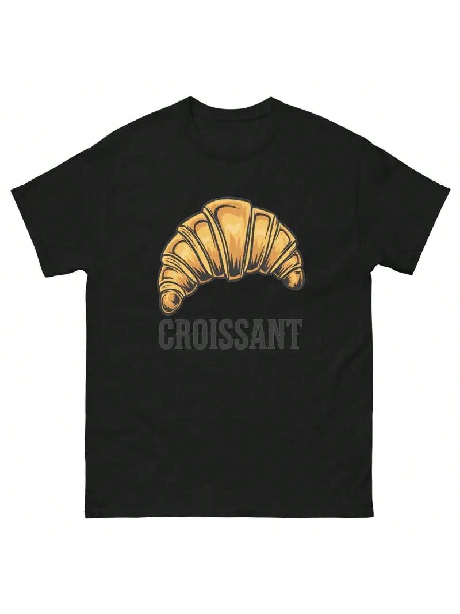 Croissant Lover Food Image Cartoon Funny T Shirt S
