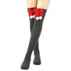 Women's Bowknot Christmas Stocking Pom-pom Socks Over-the-knee Socks