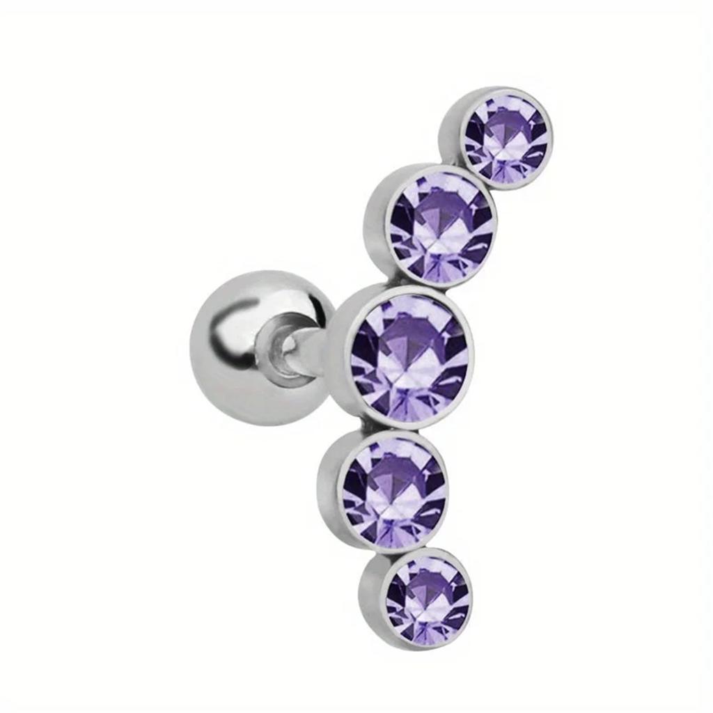 316 Stainless Steel Fashion Stud Earrings Screw Back Cartilage Tragus Conch Helix Piercing Jewelry