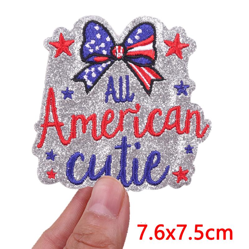 New America's 250th Anniversary Embroidered Patches DIY Iron On Patches For Clothing Statue Of Liberty Flag Eagle Patch Armband