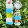 Bracciale in Vetro Fiore con Perline Colorate di Caramella - Accessorio Orologio Moda Stile Europeo e Americano