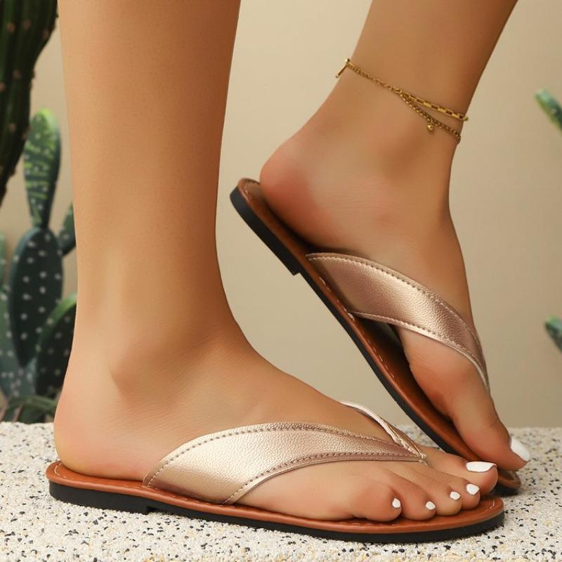 Women's Slippers New Summer Shoes for Women 2026 Fashion Flip Flops Comfortable Outdoor Beach Home Flat Sandals