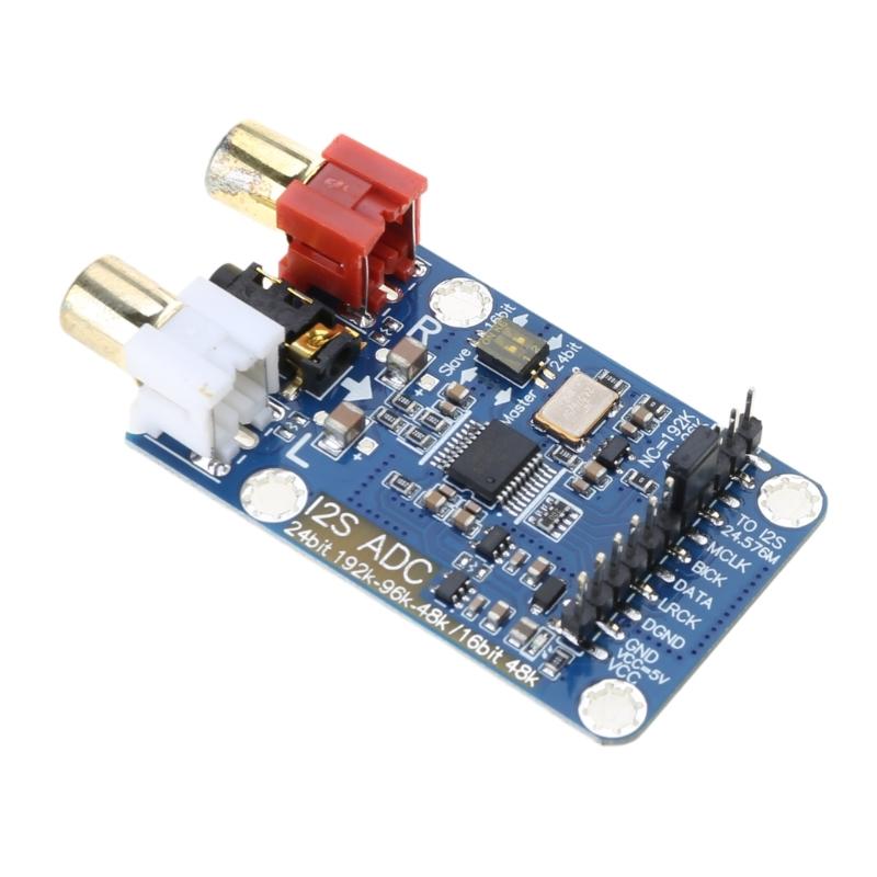 I2S ADC HiFi ADC Acquisition Card Module WM8782S Masters Slave Modes Development Board 24BIT 192K 96K 48K