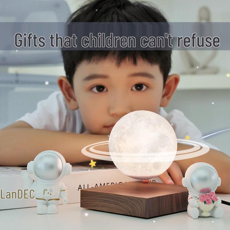 Handmade Magnetic Levitating Moon Globe Night Light - Creative Gift for Kids' Room