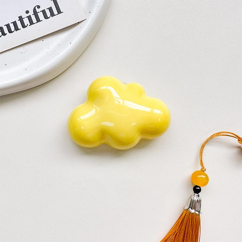 Creative Solid Color Cloud Magnetic Telescopic Mobile Phone Airbag Bracket Paste Ring Folding Internet Celebrity Gift