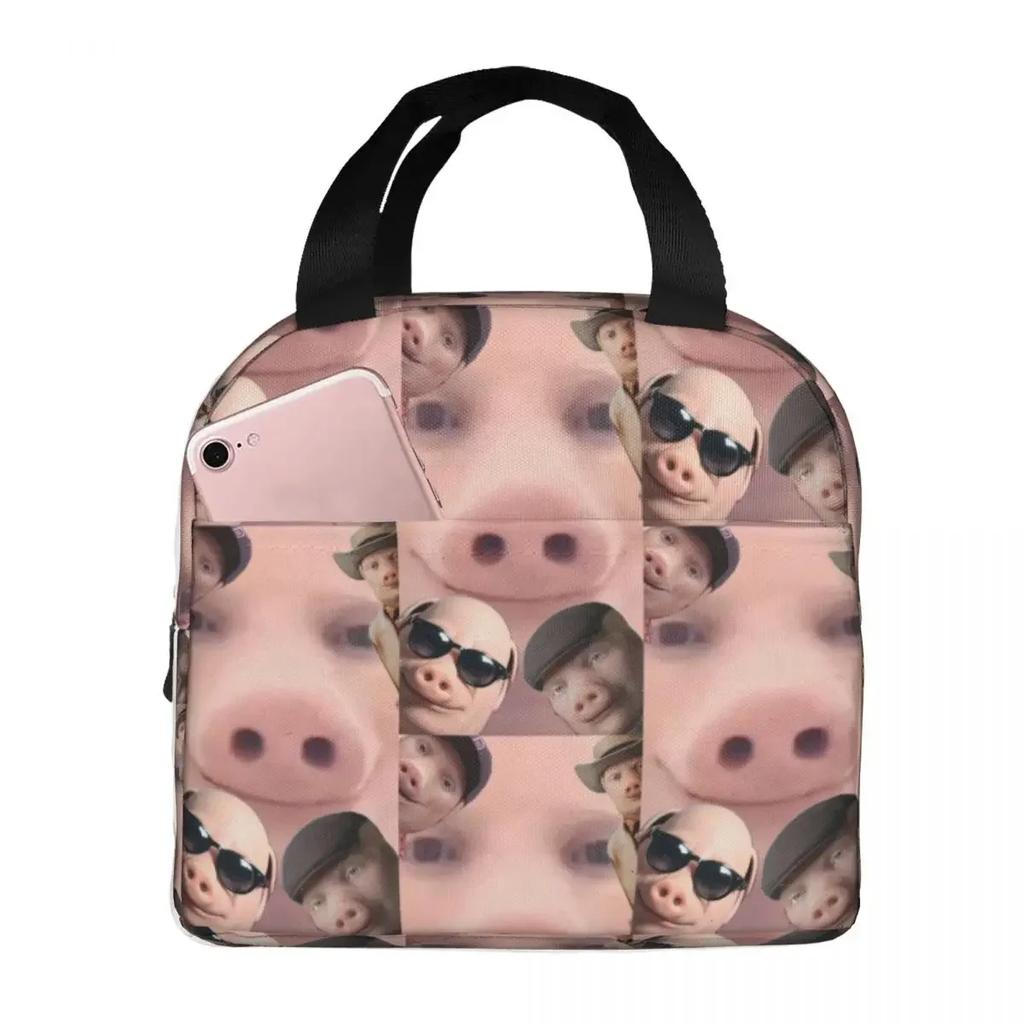 John Pork Is Calling Funny Meme Insulated Lunch Bag for Women Kids Portable Food Boxes Thermal Lunch Box Tote