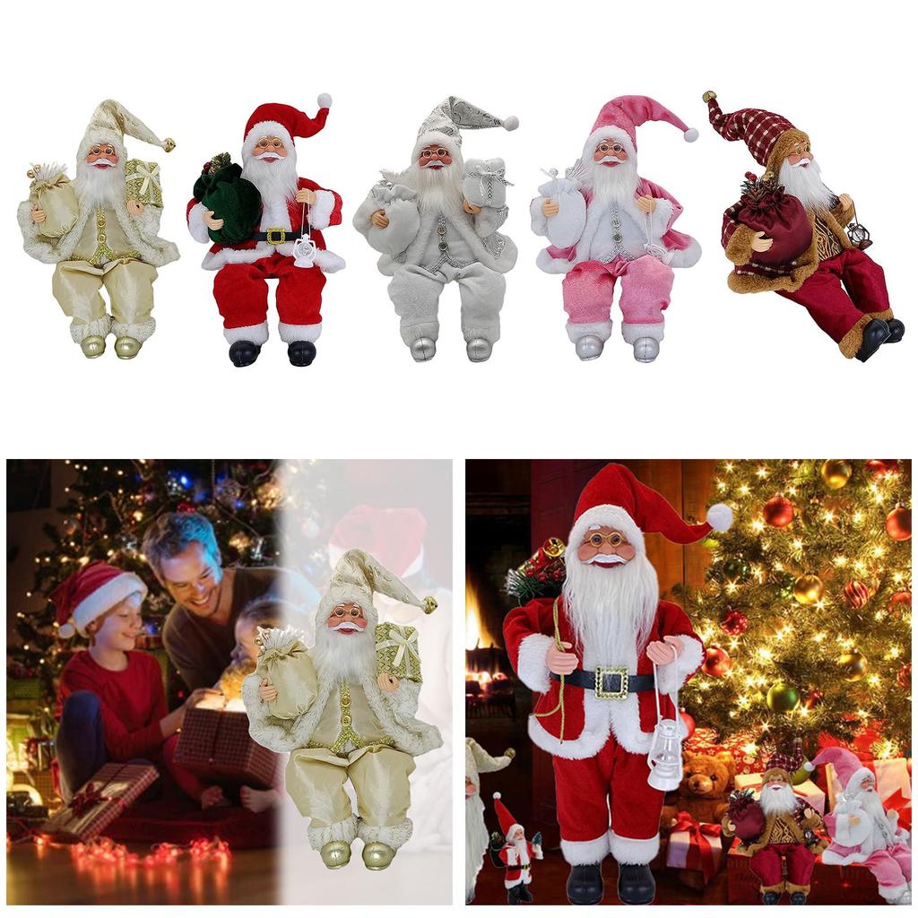 Pluszowa Lalka Mikołaja Krasnal Pluszowy Ruchomy Gnome Noworoczny Ozdoba Choinki Dekoracja do Biura Choinka Boże Narodzenie Dom Świąteczny Dzieci