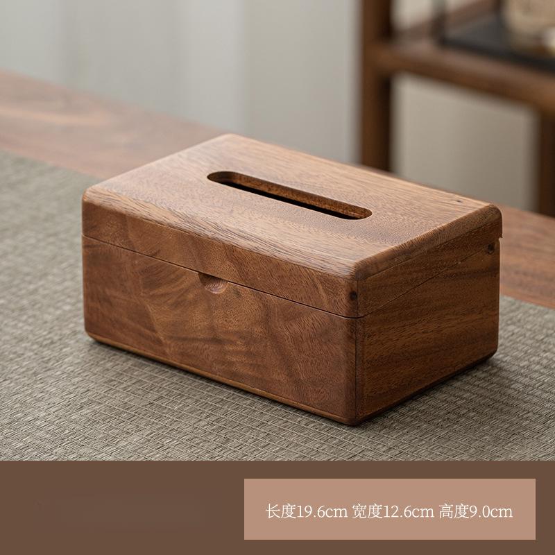Wood Tissue Box Office Design Paper Towel Table Cute Hotel Paper Box Walnut Tissue Boxes Home Decor Dressing Rooms Tissue Storage Box Ornaments