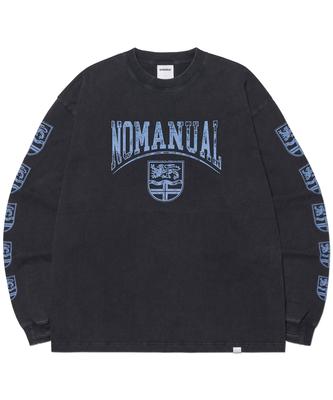 Nomaenyueol Emblem Long Sleeve Tee - Washed Black