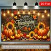 2D Flat Printed Happy Friendsgiving Background Cloth