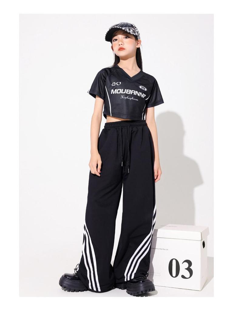 Kinder Streetdance Hip-Hop Jazz Bühnenkostüm und Trainingsoutfit