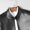 New Genuine Leather Jacket Men's Sheepskin Leather Jacket Thin Pure Leather Short Stand Collar Motorcycle Single Leather