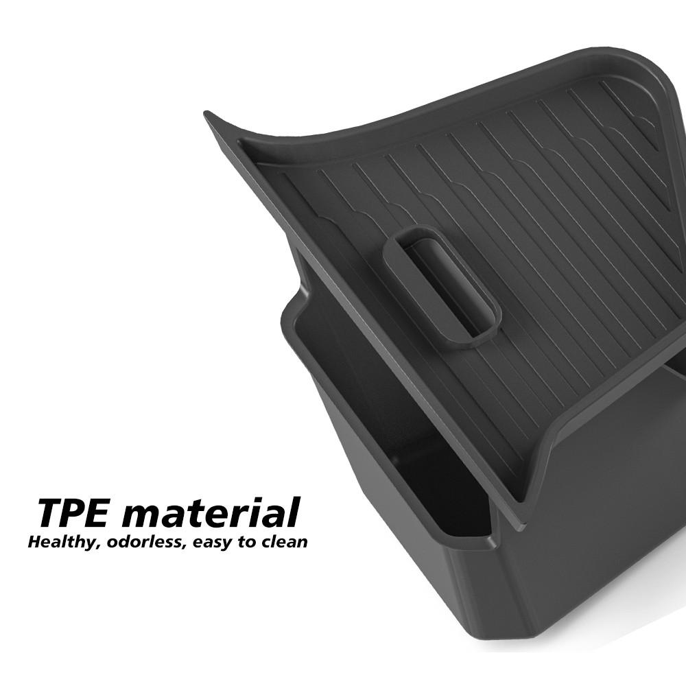 For Tesla Model Y Juniper 2025+ TPE Car Trunk Side Storage Box Cover Plate Organizer Car Trunk Side Storage Box Refit Accessorys