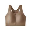Women High Impact Shockproof Front Zipper Sports Bra For Running Fitness Training