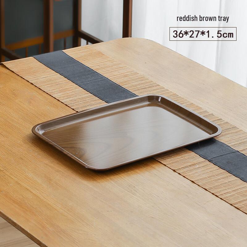 Japanese Style Wood Grain Plastic Serving Tray