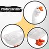Simulation Goose Animal Model Figurine Art Decoration Unique Realistic Duck Educational Toy Farm Animal Figure for Table Cabinet , White Goose