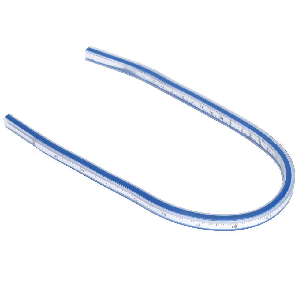 Graduated Flexible Curve Ruler Bendable Soft Measuring Tool Durable Plastic Metric Ruler Drawing 40cm/16in