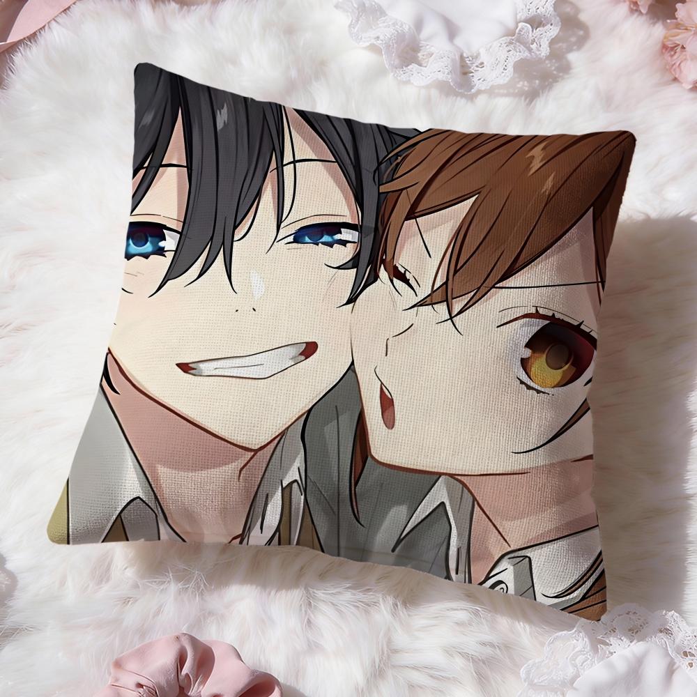 Anime cartoon H-Horimiya Cushion Cover Premium Comfort Reversible Pillow Cove -Two in One Design for Any Room & Car Interior