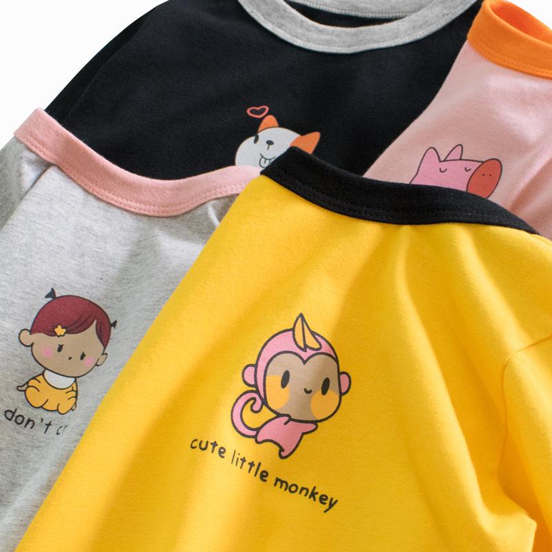 Langärmliges T-Shirt für Mädchen im koreanischen Stil, Cartoon-Oberteil für Kinder