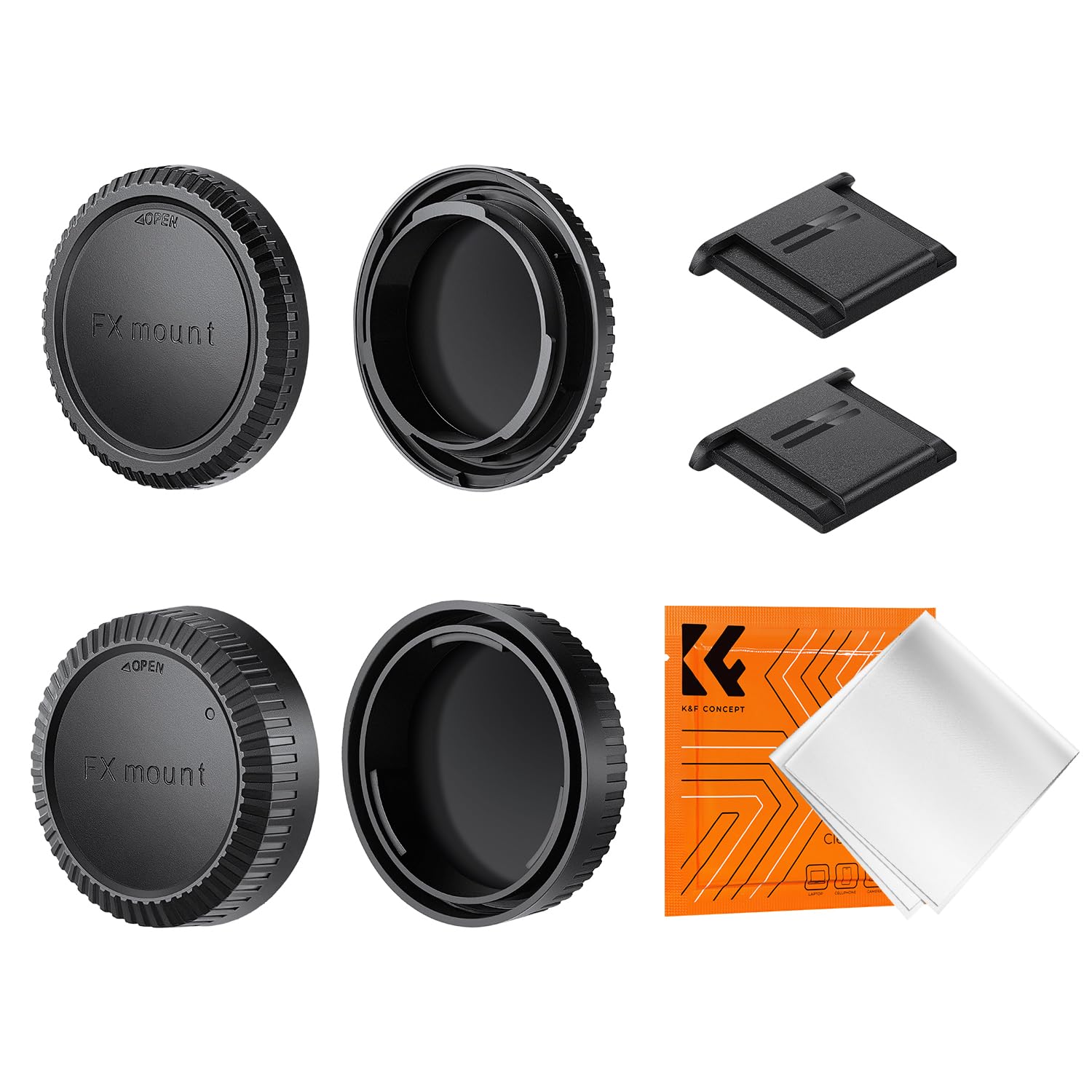 

Concept Rear Lens Cap and Body Cap Set for Fujifilm X Compatible with Lens Body Mount Protective Camera Camera Accessory K&F Mount, Fujifilm, Storage,