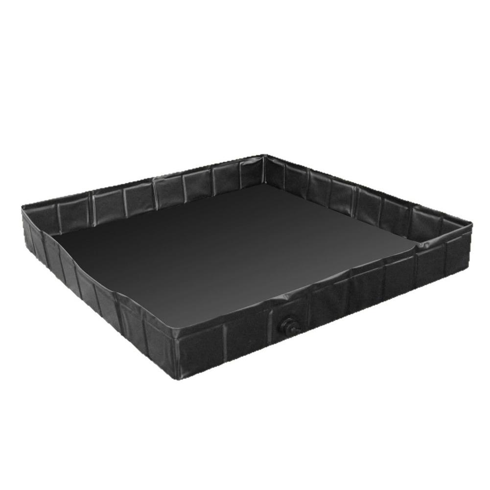 Foldable Shower Base Tray with Side Drain Hose 100cm for Portable Outdoor Shower Tent Base and Pet Bathing Convenience China Mainland