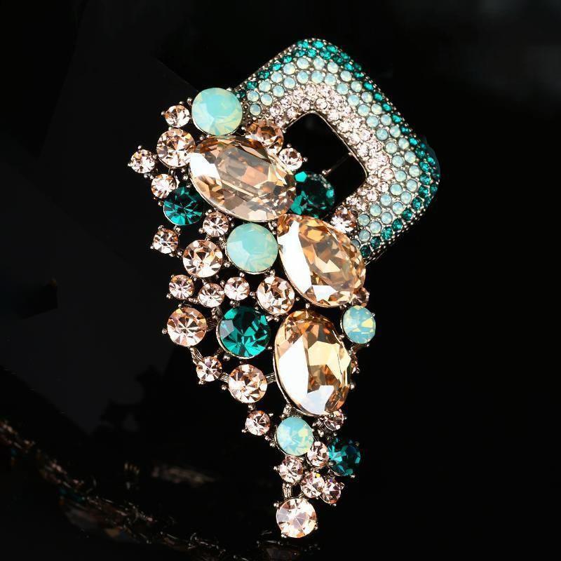 Tendință la modă Pin încrustat cu diamante Personalitate creativă Broșă simplă cu diamant complet Accesorii pentru jachetă temperament