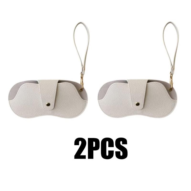 Leather Glasses Bag Portable Hangable Magnetic Eyewear Pouch Holder Soft  Sunglasses Pouch Slim Fashion Glasses Case Holder